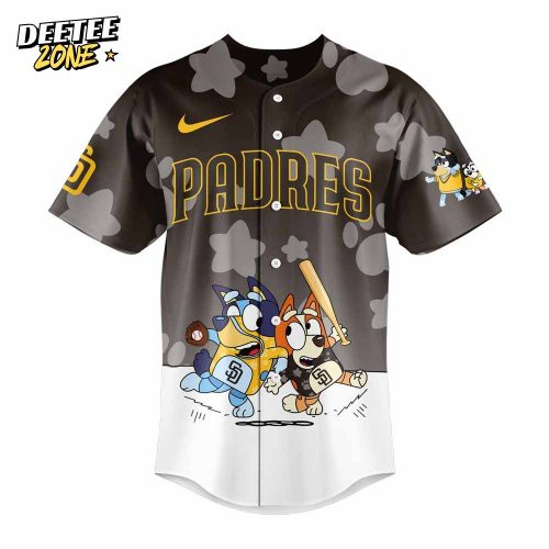 San Diego Padres Bluey and Bingo Brown Jersey