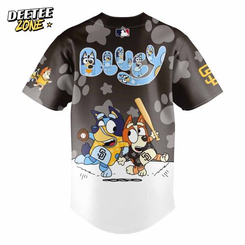 San Diego Padres Bluey and Bingo Brown Jersey