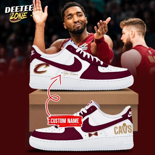 Special Edition Cleveland Cavaliers Red Air Force 1 Sneakers