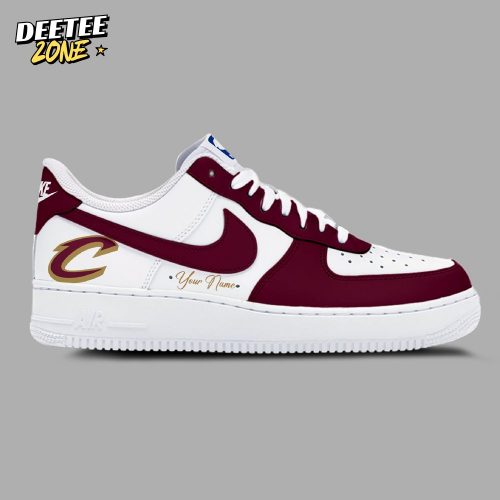 Special Edition Cleveland Cavaliers Red Air Force 1 Sneakers