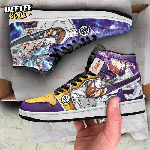 Vegeta Ultra Ego and Goku Ultra Instinct Air Jordan 1 Sneakers Custom Kicks