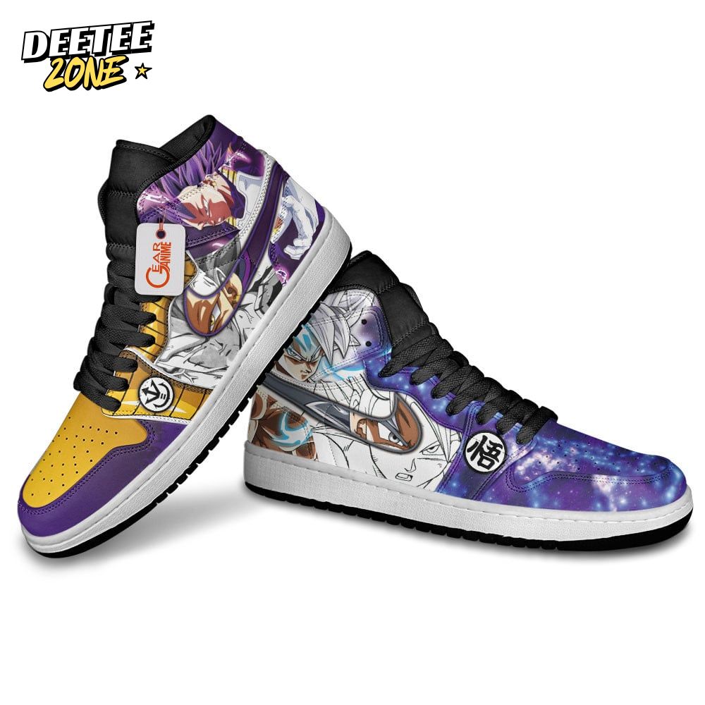 Vegeta Ultra Ego and Goku Ultra Instinct Air Jordan 1 Sneakers Custom Kicks Vegeta Ultra Ego and Goku Ultra Instinct Air Jordan 1 Sneakers Custom Kicks