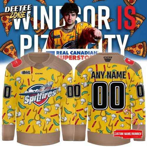 Windsor Spitfires Pizza City Jersey