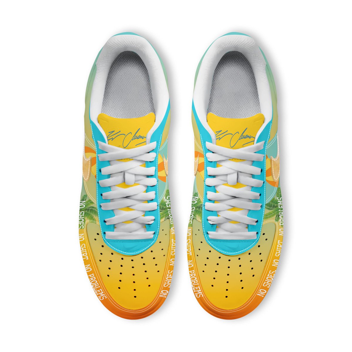 Kenny Chesney "No Shoes, No Shirt, No Problems" Air Force 1 Sneaker Kenny Chesney "No Shoes, No Shirt, No Problems" Air Force 1 Sneaker