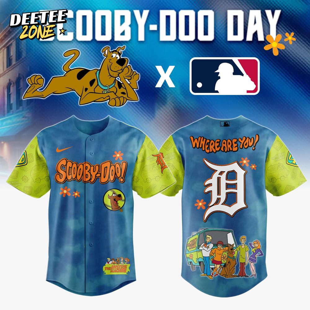 Detroit Tigers MLB x Scooby-Doo Day Special Baseball Jersey Detroit Tigers MLB x Scooby-Doo Day Special Baseball Jersey