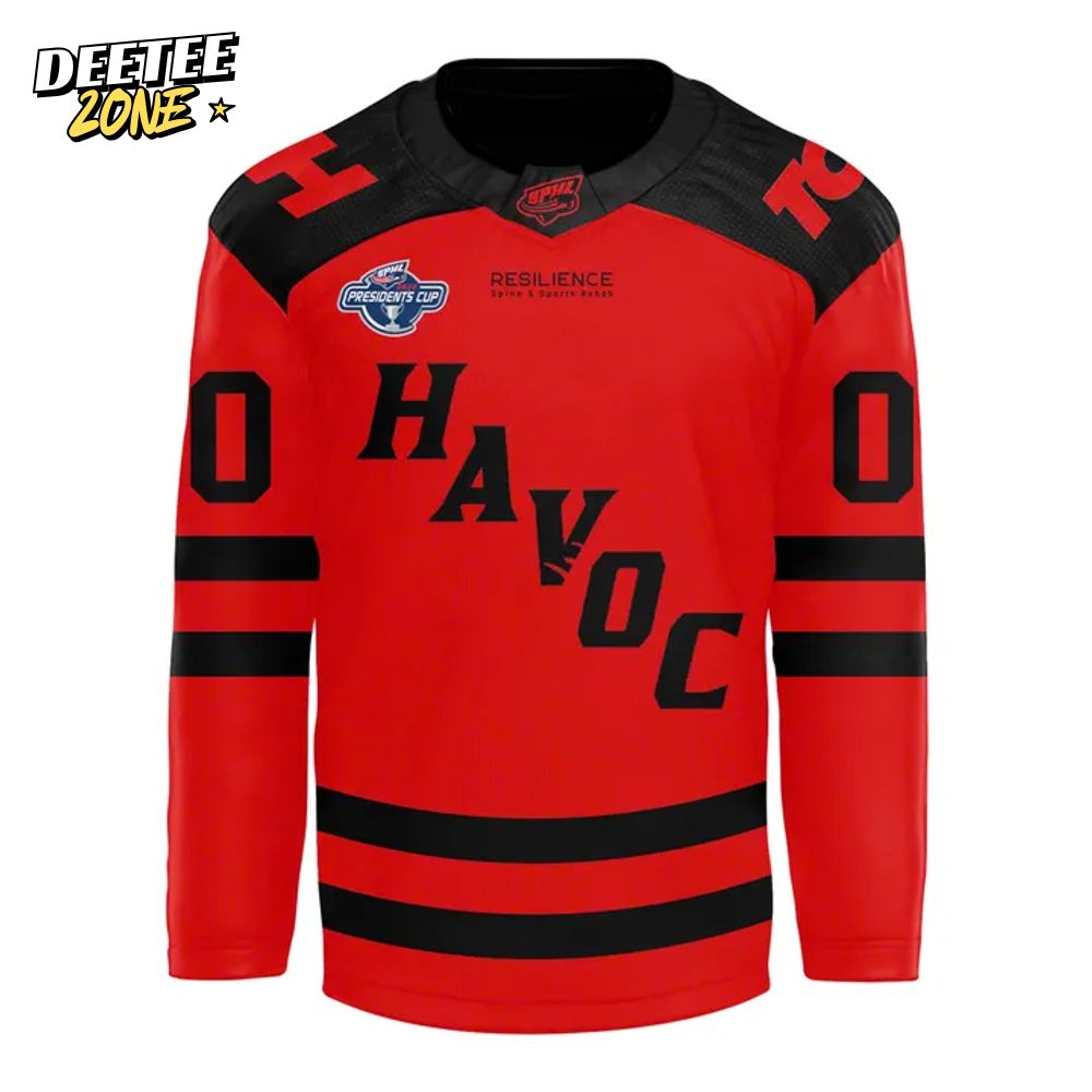Huntsville Havoc 2025 SPHL Presidents Cup Personalized Hockey Jersey Huntsville Havoc 2025 SPHL Presidents Cup Personalized Hockey Jersey