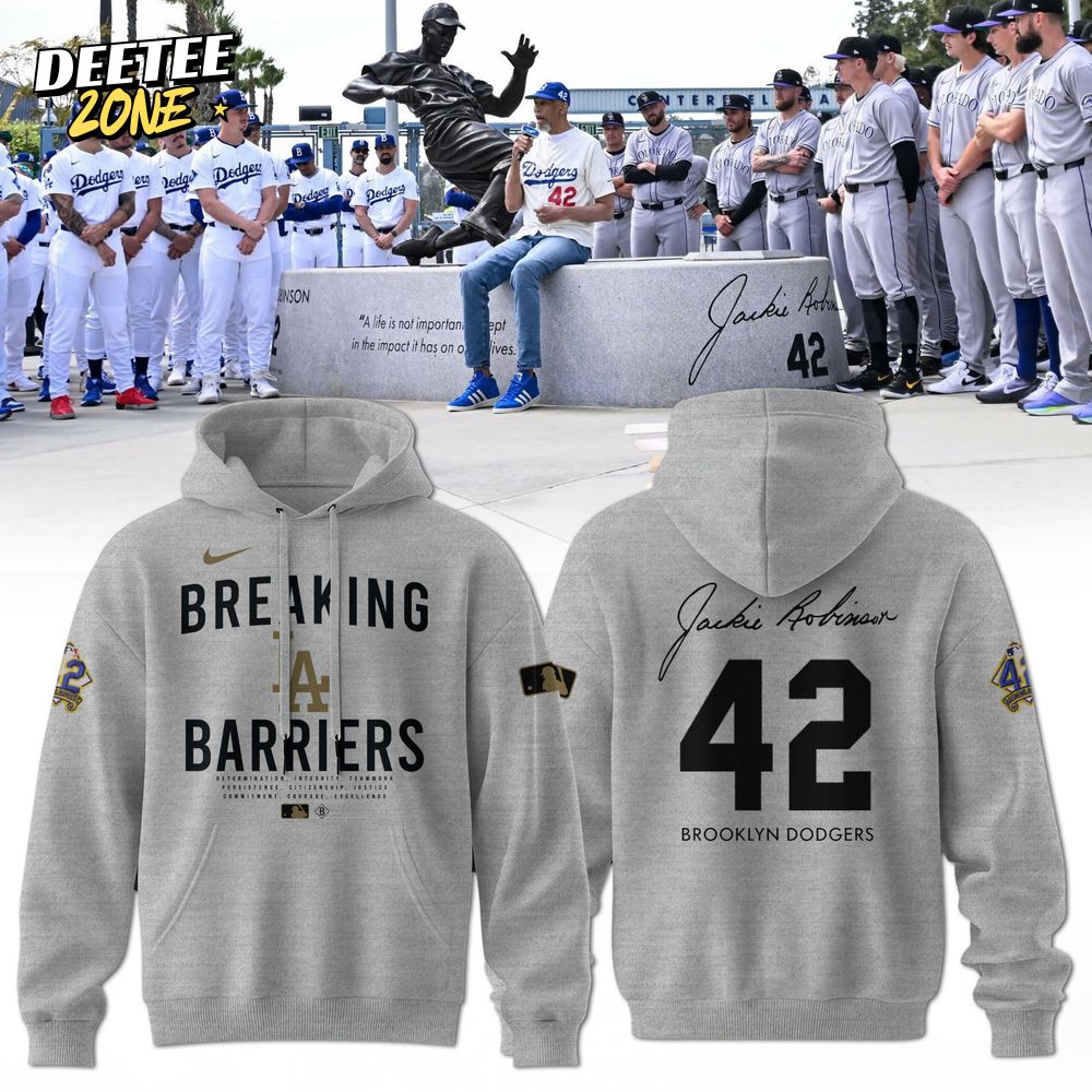Los Angeles Dodgers Legacy of Jackie Robinson Hoodie Los Angeles Dodgers Legacy of Jackie Robinson Hoodie