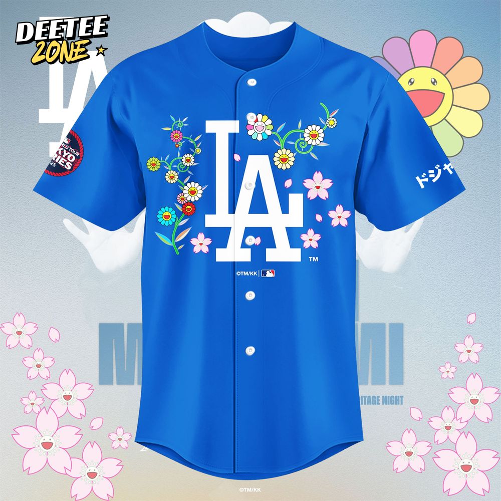 Los Angeles Dodgers x Takashi Murakami Japanese Heritage 2025 Jersey Los Angeles Dodgers x Takashi Murakami Japanese Heritage 2025 Jersey