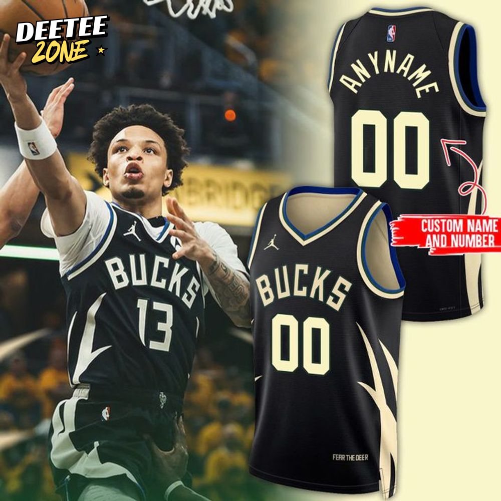 Milwaukee Bucks 2025 Playoffs Special Black Basketball Jersey Milwaukee Bucks 2025 Playoffs Special Black Basketball Jersey