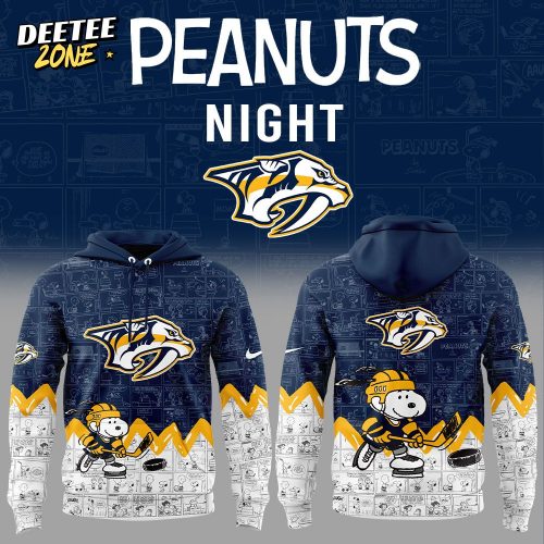 Nashville Predators NHL Anniversary of Peanuts Hoodie