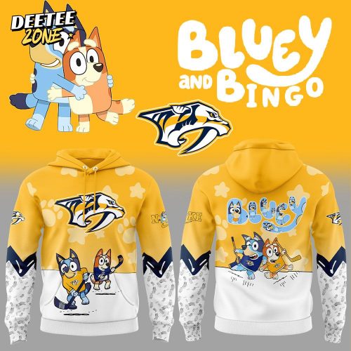 Nashville Predators NHL Bluey and Bingo Hoodie