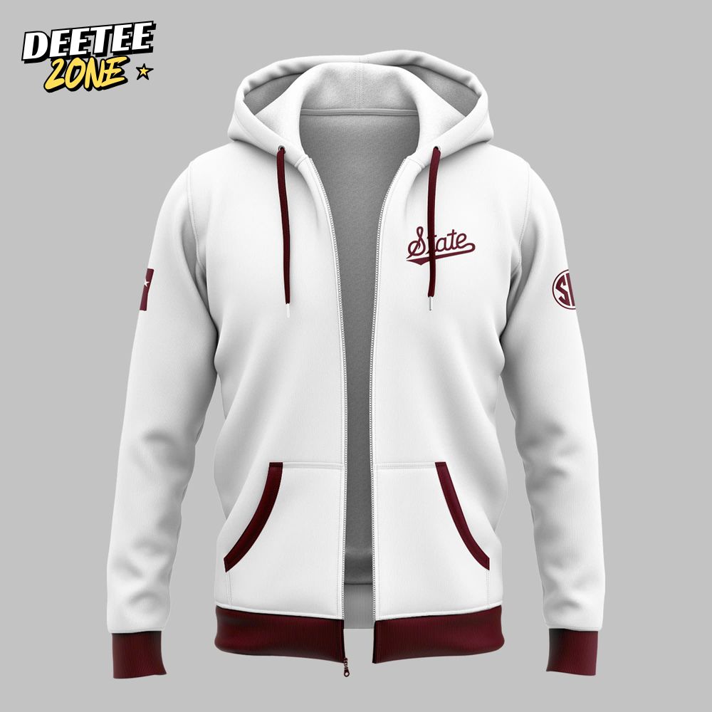 New Uniform Mississippi State Bulldogs Zip Hoodie 2025 New Uniform Mississippi State Bulldogs Zip Hoodie 2025