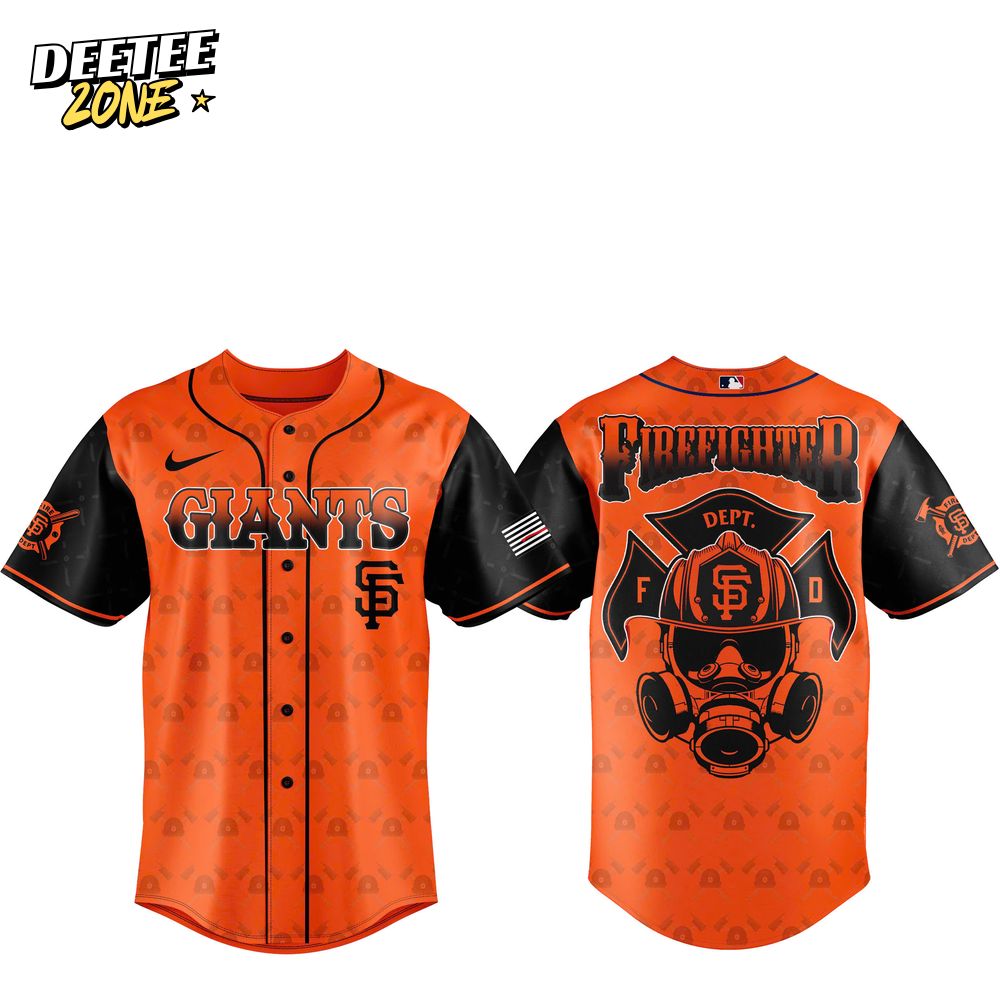 San Francisco Giants Firefighter Appreciation Day Baseball Jersey San Francisco Giants Firefighter Appreciation Day Baseball Jersey