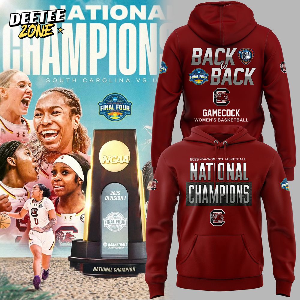 South Carolina Gamecocks 2025 NCAA Women's Basketball National Champions Hoodie South Carolina Gamecocks 2025 NCAA Women's Basketball National Champions Hoodie