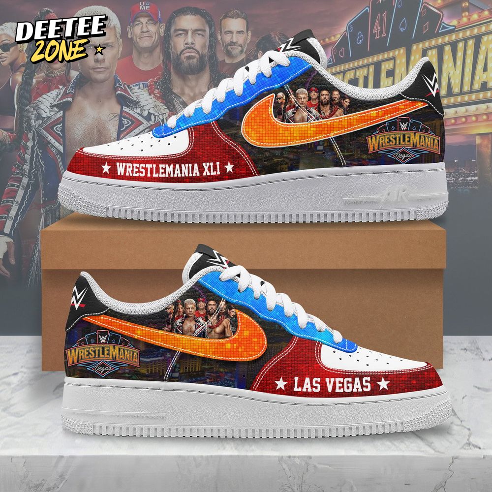 WWE WrestleMania 41 Las Vegas Special Air Force 1 Sneaker WWE WrestleMania 41 Las Vegas Special Air Force 1 Sneaker