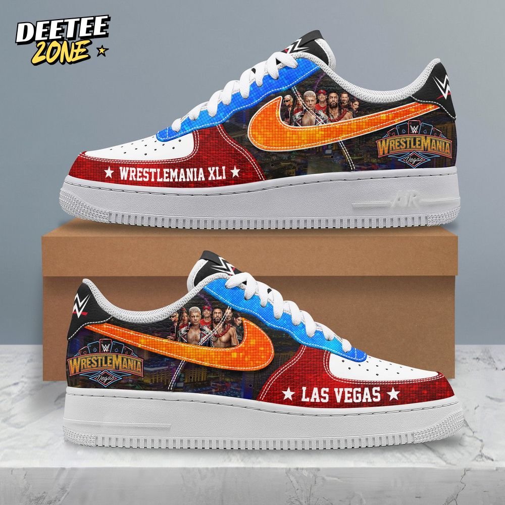 WWE WrestleMania 41 Las Vegas Special Air Force 1 Sneaker WWE WrestleMania 41 Las Vegas Special Air Force 1 Sneaker
