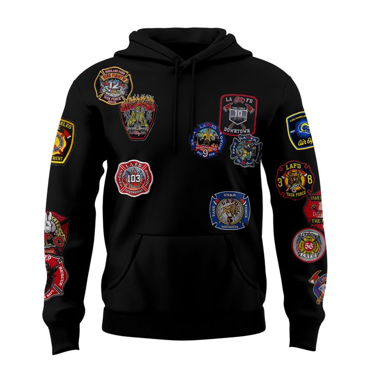 Los Angeles Rams x Kevin Leonel LAFD Hoodie Los Angeles Rams x Kevin Leonel LAFD Hoodie