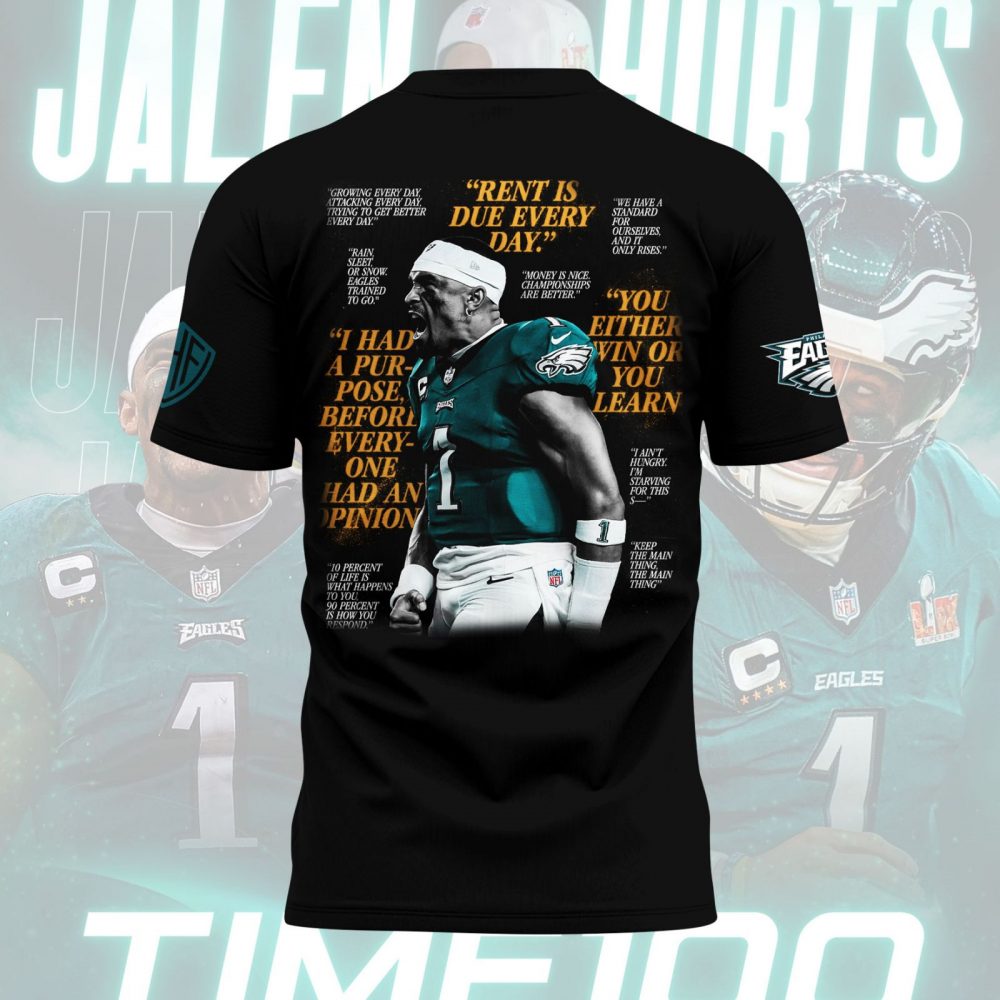 Philadelphia Eagles Jalen Hurts Time100 Most Influential People 2025 Shirt