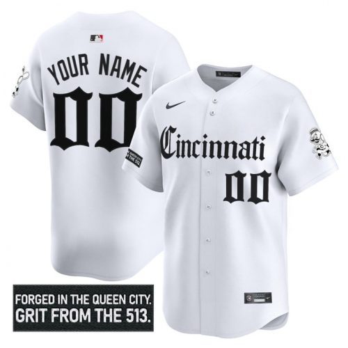 Cincinnati Reds ‘Gothic Queen City Edition’ Personalied Baseball Jersey