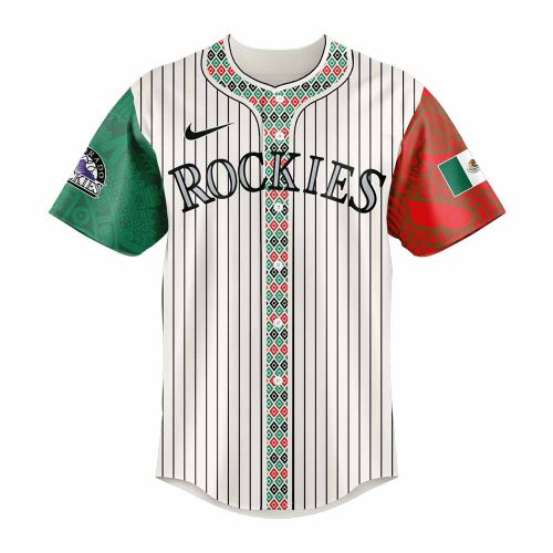 Colorado Rockies Mexican Heritage Night Striped Baseball Jersey