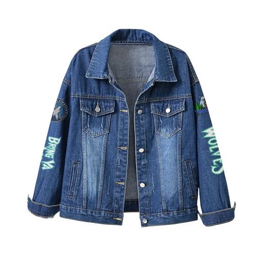 Minnesota Timberwolve Forever Not Just When We Win Premium Denim Jacket