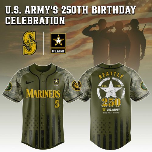 Seattle Mariners MLB x U.S. Army 250th Birthday Celebration Jersey