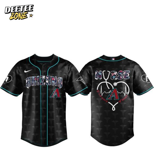 Arizona Diamondbacks x Nurses Night Special Black Baseball Jersey