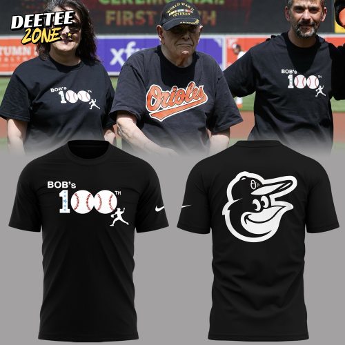 Baltimore Orioles Bob’s 100th Special Black Tee