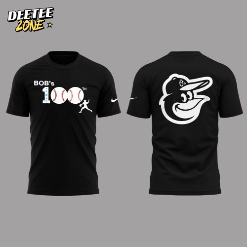 Baltimore Orioles Bob’s 100th Special Black Tee
