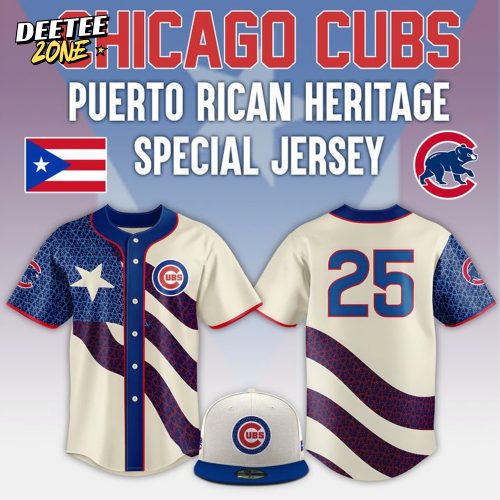 Chicago Cubs Puerto Rican Heritage 2025 Special Baseball Jersey
