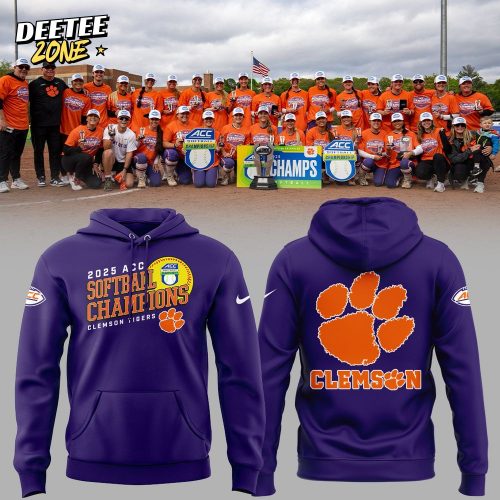 Clemson Tigers 2025 ACC Softball Champions Special Hoodie