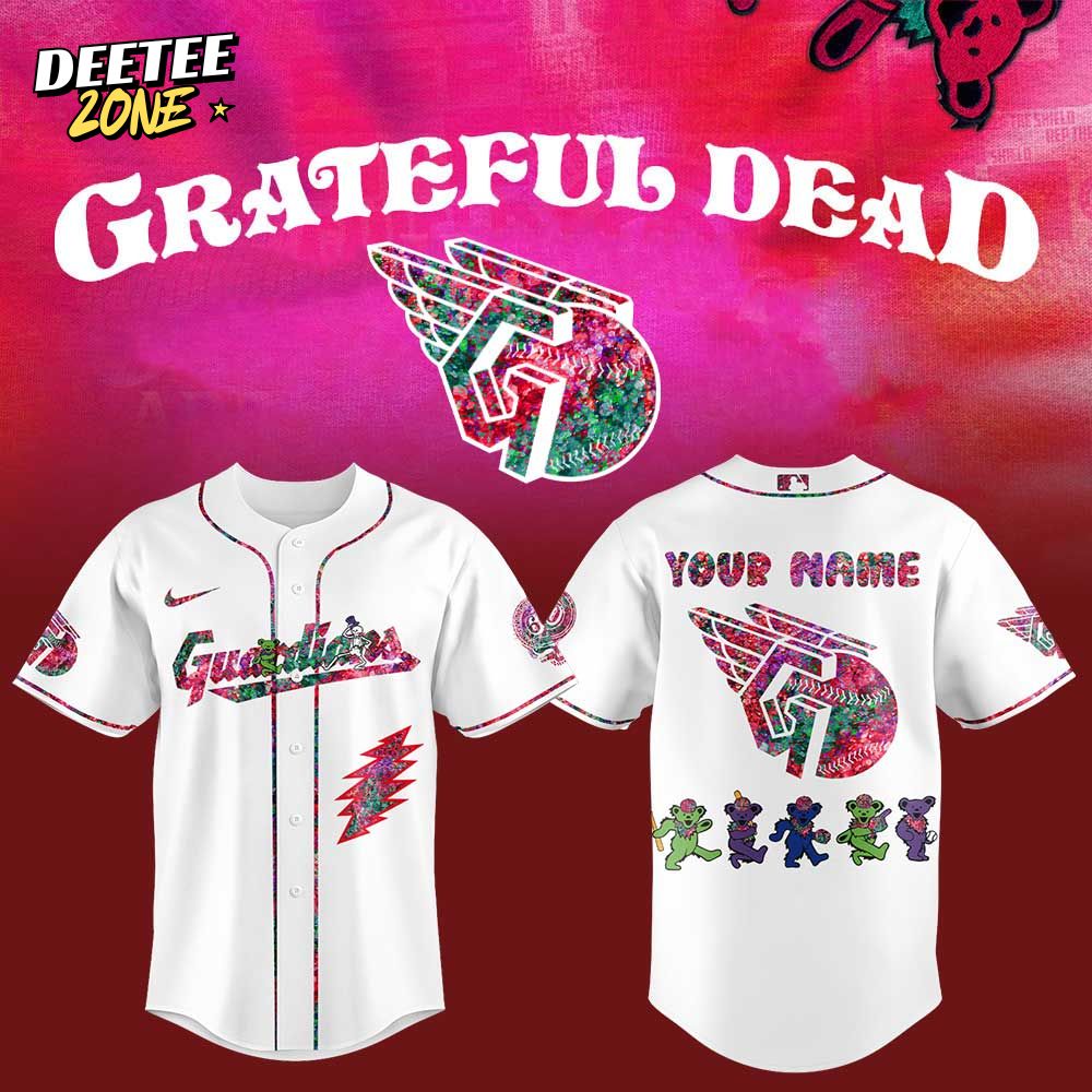 Cleveland Guardians MLB x Grateful Dead Baseball Jersey Cleveland Guardians MLB x Grateful Dead Baseball Jersey