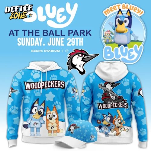 Fayetteville Woodpeckers Bluey At The Ball Park Hoodie