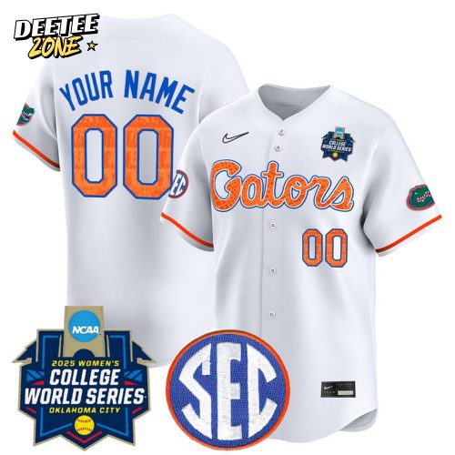 Florida Gators Softball 2025 World Series Special White Baseball Jersey
