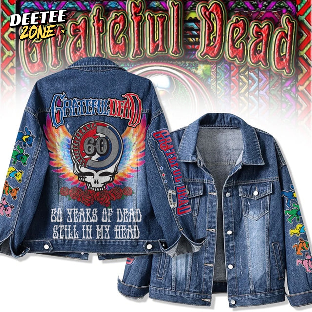 Grateful Dead 50 Years Of Dead Still In My Head Denim Jacket Grateful Dead 50 Years Of Dead Still In My Head Denim Jacket