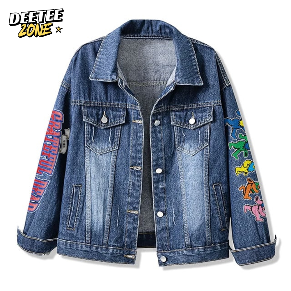 Grateful Dead 50 Years Of Dead Still In My Head Denim Jacket Grateful Dead 50 Years Of Dead Still In My Head Denim Jacket