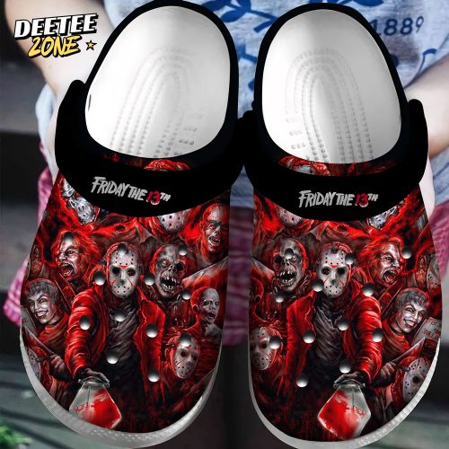 Halloween Horror Jason Voorhees Crocs Clogs Shoes