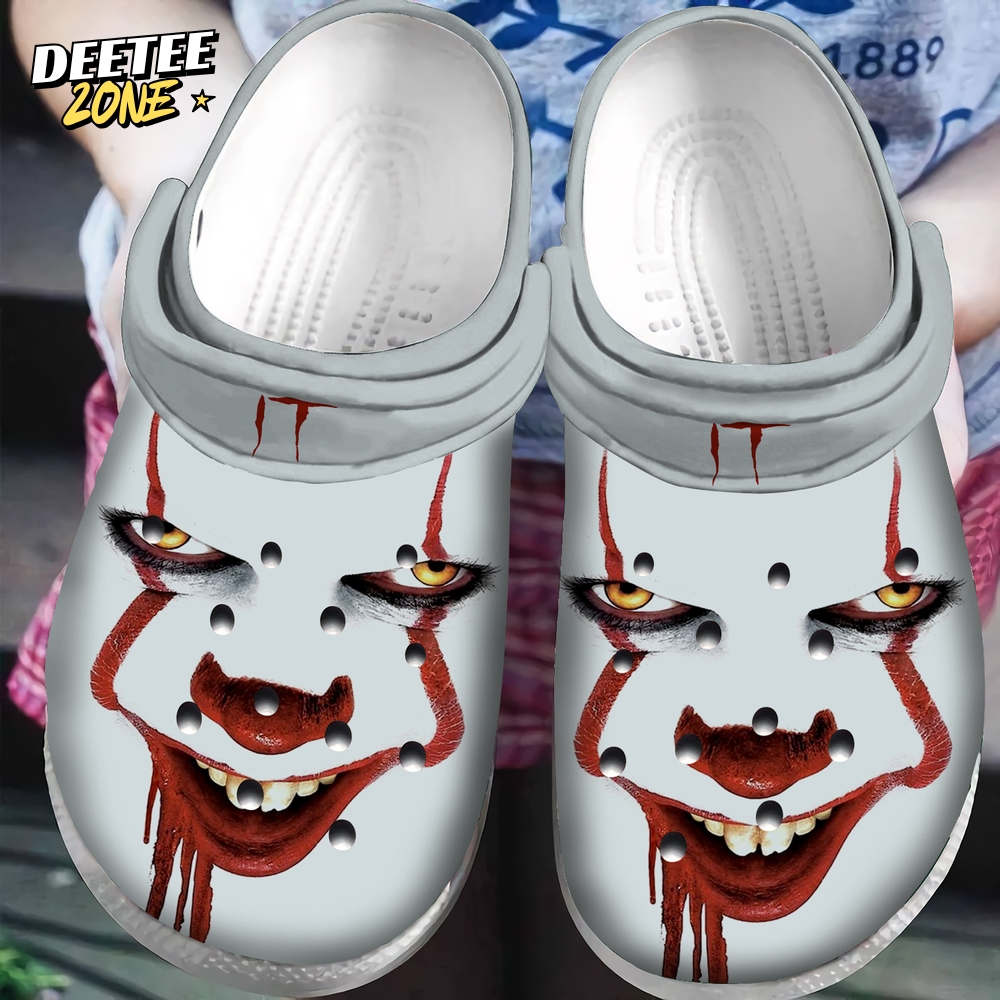 Halloween It Pennywise Crocs Clogs Shoes Halloween It Pennywise Crocs Clogs Shoes
