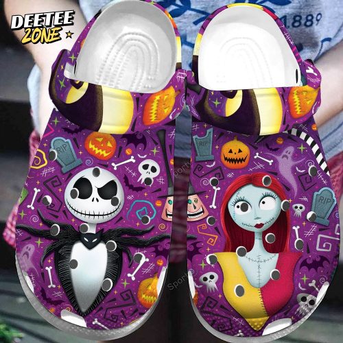 Halloween Jack Skellington And Sally Crocs Clogs Shoes