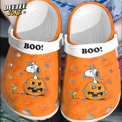 Halloween Snoopy Boo Pumpkin Crocs Clogs Shoes