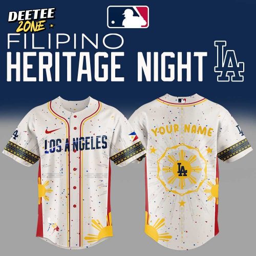 Los Angeles Dodgers Filipino Heritage Night City Connect Personalized Baseball Jersey