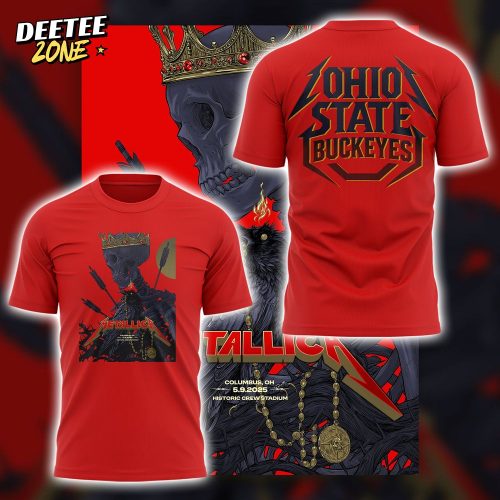 Metallica x Ohio State Buckeyes 2025 Red T-shirt