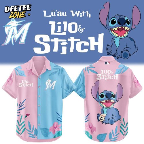 Miami Marlins x Lilo & Stitch Night Special Hawaiian Shirt and Shorts