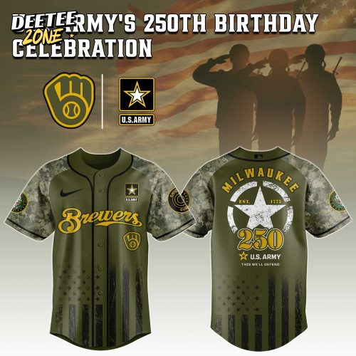 Milwaukee Brewers MLB x U.S. Army 250th Birthday Celebration Jersey