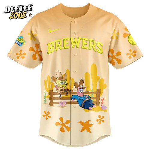 Milwaukee Brewers X SpongeBob SquarePants Baseball Jersey