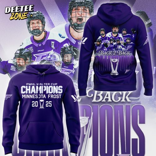 Minnesota Frost Back-2-Back Walter Cup Champions 2025 Special Hoodie
