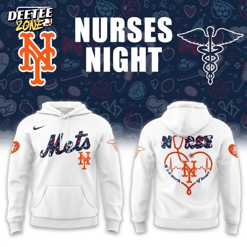 New York Mets x Nurses Night Special Blue Hoodie
