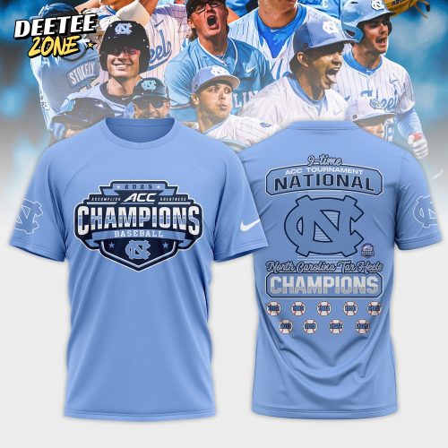 North Carolina Tar Heels 2025 ACC Baseball Conference Tournament Champions Shirt