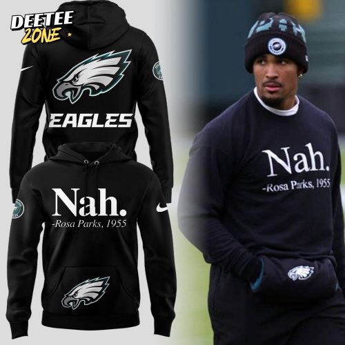 Philadelphia Eagles x Jalen Hurts “Nah. Rosa Park 1955” Black Hoodie