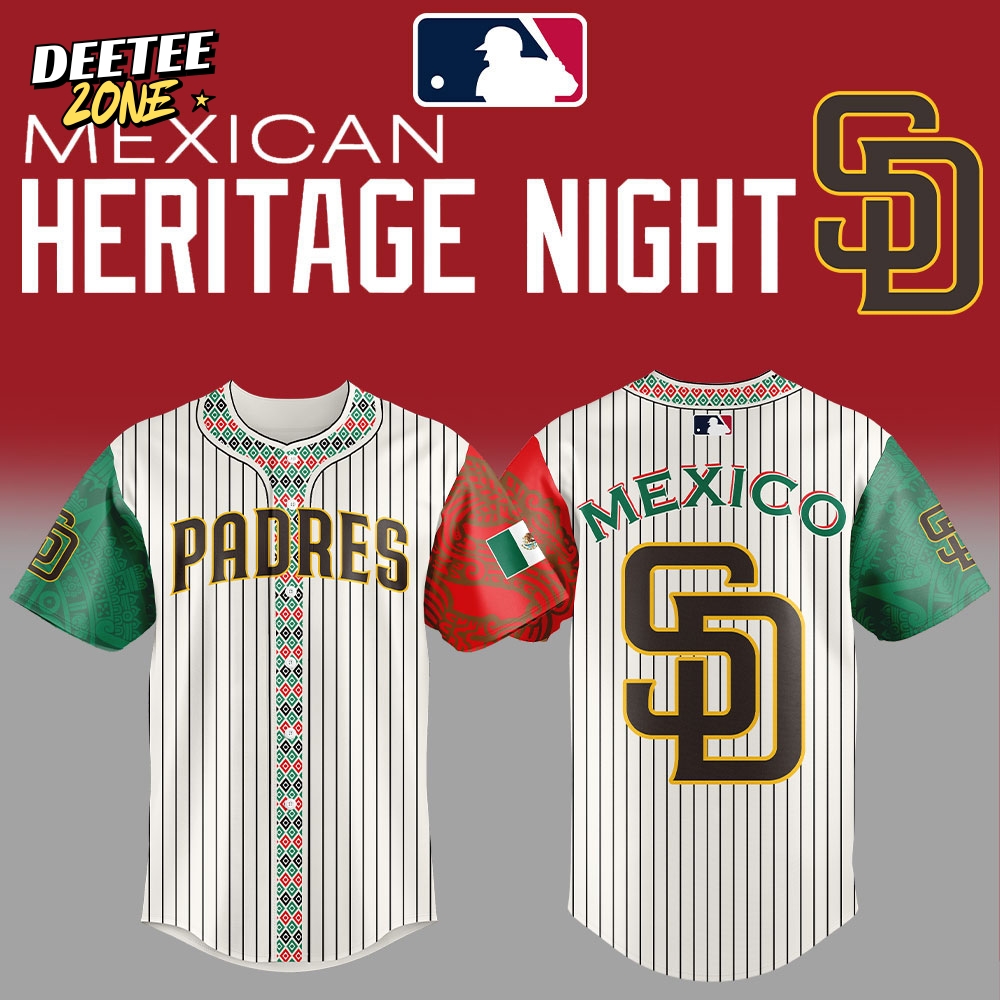 San Diego Padres Mexican Heritage Night Striped Combo Jersey San Diego Padres Mexican Heritage Night Striped Combo Jersey